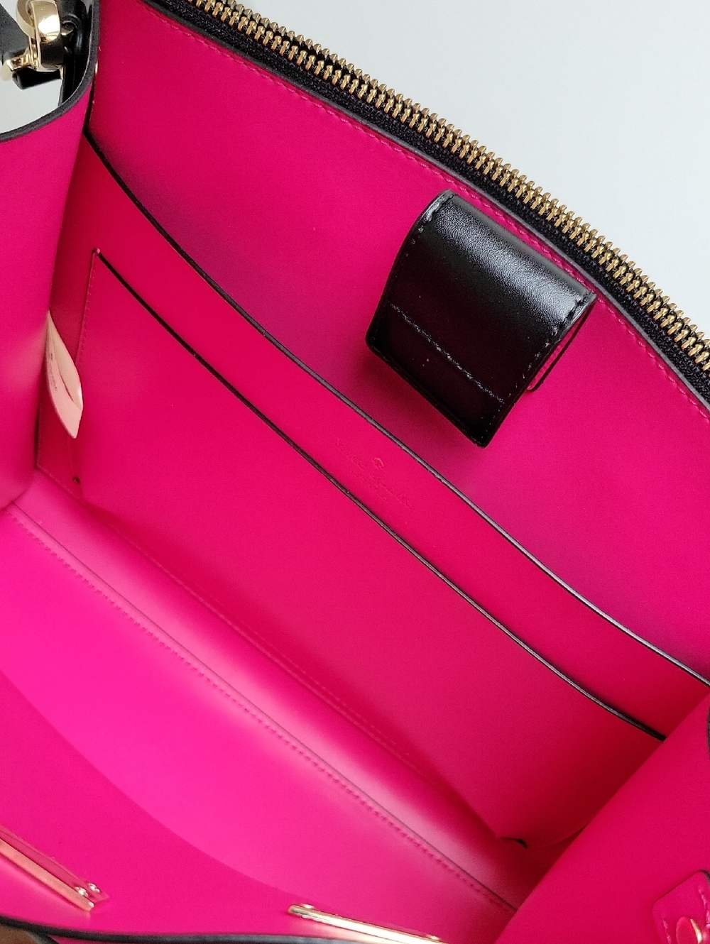 kate spade Black Leather Tote with Pink Accents - Picture 14 of 16